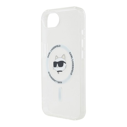 Karl Lagerfeld для iPhone 16e чехол PC/TPU NFT Choupette Head Hard White (MagSafe)