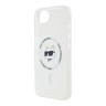 Karl Lagerfeld для iPhone 16e чехол PC/TPU NFT Choupette Head Hard White (MagSafe)