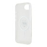 Karl Lagerfeld для iPhone 16e чехол PC/TPU NFT Choupette Head Hard White (MagSafe)