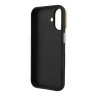 Guess для iPhone 16 чехол PU Grained leather 4G Big metal logo and Camera Stand Hard Black