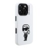Karl Lagerfeld для iPhone 16 Pro Max чехол Liquid Silicone Sketch Karl Ikonik White (MagSafe)