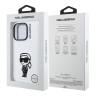 Karl Lagerfeld для iPhone 16 Pro Max чехол Liquid Silicone Sketch Karl Ikonik White (MagSafe)