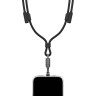 Energea Кабель +Ремешок Lasso 2in1 USB-C to USB-C cable PD240W 5A +Crossbody phone strap 1.5m Black