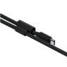 Energea Кабель +Ремешок Lasso 2in1 USB-C to USB-C cable PD240W 5A +Crossbody phone strap 1.5m Black