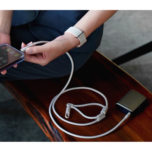 Energea Кабель +Ремешок Lasso 2in1 USB-C to USB-C cable PD240W 5A +Crossbody phone strap 1.5m Black