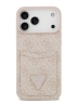 Guess для iPhone 17 Pro чехол PU 4G Double cardslot Triangle metal logo Hard Pink