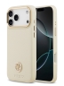 Guess для iPhone 17 Pro Max чехол PU Grained 4G Diamond metal logo Gold camera Hard Beige (MagSafe)