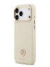 Guess для iPhone 17 Pro Max чехол PU Grained 4G Diamond metal logo Gold camera Hard Beige (MagSafe)