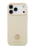 Guess для iPhone 17 Pro Max чехол PU Grained 4G Diamond metal logo Gold camera Hard Beige (MagSafe)