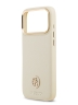 Guess для iPhone 17 Pro Max чехол PU Grained 4G Diamond metal logo Gold camera Hard Beige (MagSafe)