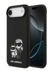 Karl Lagerfeld для iPhone Air чехол Liquid Silicone Sketch Karl &amp; Choupette Hard Black (MagSafe)