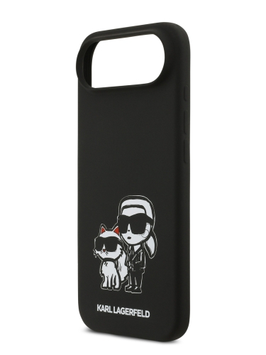 Karl Lagerfeld для iPhone Air чехол Liquid Silicone Sketch Karl & Choupette Hard Black (MagSafe)