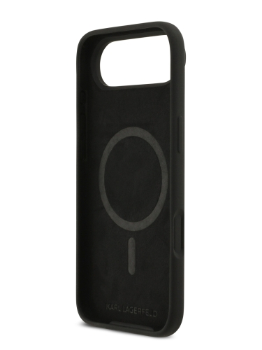 Karl Lagerfeld для iPhone Air чехол Liquid Silicone Sketch Karl & Choupette Hard Black (MagSafe)