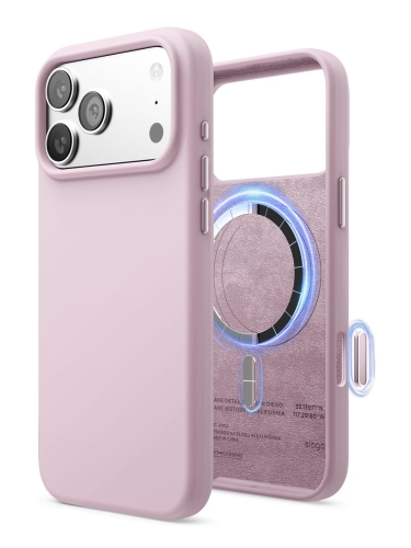 Elago для iPhone 17 Pro чехол Magnetic Silicone Light Lilac (MagSafe)