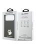 Karl Lagerfeld для iPhone 17 Pro чехол Liquid silicone NFT Choupette Metal pin & Camera Hard Black