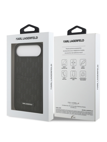 Karl Lagerfeld для iPhone Air чехол PU Saffiano Monogram with Cardslot Hard Black