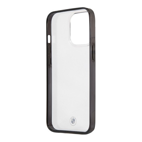 Чехол BMW Signature Hard Transparent Black edges для iPhone 13 Pro Max, черная рамка