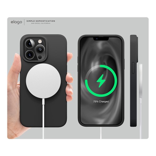 Чехол Elago Soft Silicone для iPhone 13 Pro, черный
