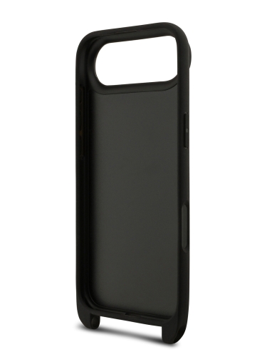 Karl Lagerfeld для iPhone Air чехол Crossbody PU Monogram Metal Plate logo Hard + Strap Black