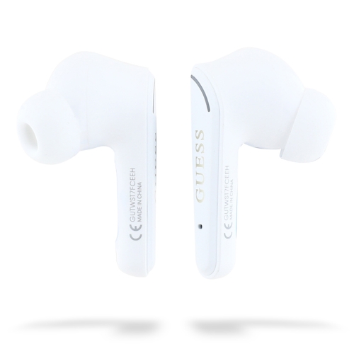 Guess Наушники TWS Bluetooth Flat with Electroplated Classic logo White