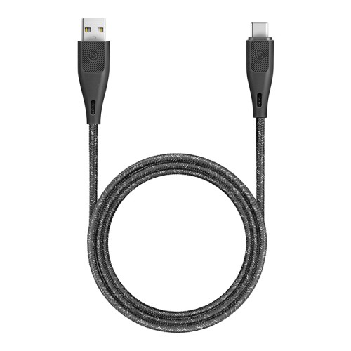 Кабель EnergEA Bazic GoCharge Type-C/USB-A 5A 100 Вт (1.2 м), черный