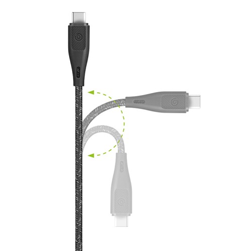 Кабель EnergEA Bazic GoCharge Type-C/USB-A 5A 100 Вт (1.2 м), черный