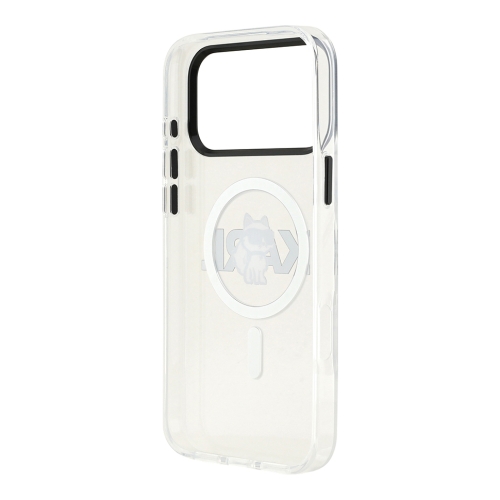 Karl Lagerfeld для iPhone 17 Pro Max чехол IML Sketch Choupette Metal camera прозрачный (MagSafe)