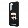 Чехол Karl Lagerfeld Liquid silicone Karl's Head Hard для Galaxy S22 Plus, черный