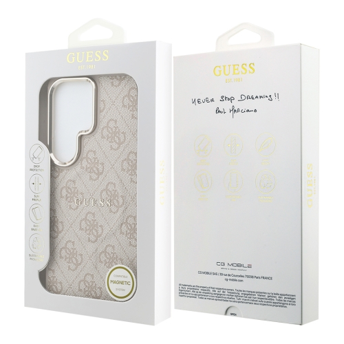 Guess для Galaxy S26 Ultra чехол PU 4G Classic metal logo &Camera Hard Pink (MagSafe)