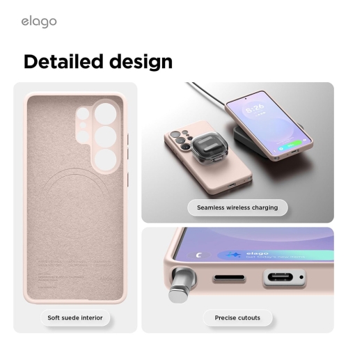 Elago для Galaxy S26 Ultra чехол Magnetic Silicone Lovely Pink (MagSafe)