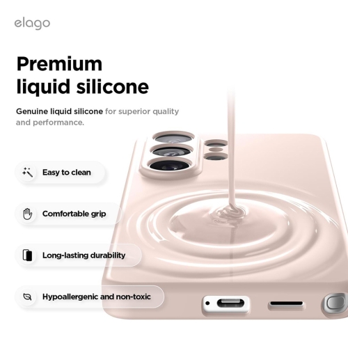Elago для Galaxy S26 Ultra чехол Magnetic Silicone Lovely Pink (MagSafe)