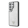 Guess для Galaxy S26 Ultra чехол Fixed Glitters Tringle metal logo & Camera Hard Silver (MagSafe)