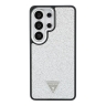 Guess для Galaxy S26 Ultra чехол Fixed Glitters Tringle metal logo & Camera Hard Silver (MagSafe)