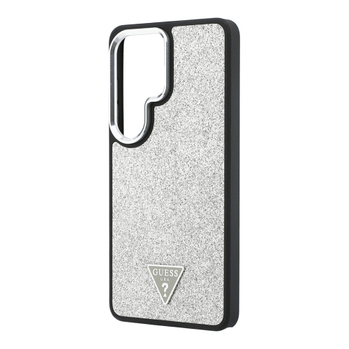 Guess для Galaxy S26 Ultra чехол Fixed Glitters Tringle metal logo & Camera Hard Silver (MagSafe)