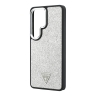 Guess для Galaxy S26 Ultra чехол Fixed Glitters Tringle metal logo & Camera Hard Silver (MagSafe)