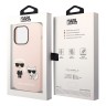 Чехол Lagerfeld Liquid silicone Karl & Choupette Hard для iPhone 14 Pro, розовый