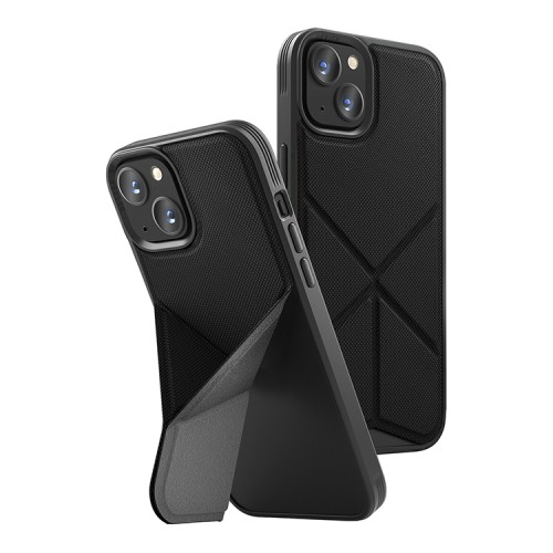 Чехол подставка Uniq Transforma для iPhone 14, черный (MagSafe)