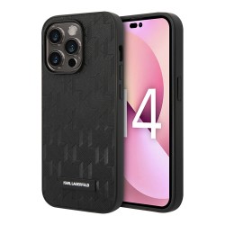 Чехол Lagerfeld PU Saffiano Monogram w Metal logo Hard для iPhone 14 Pro Max, черный