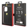 Ferrari чехол для iPhone 14 Pro, Leather Stamped sides кожаный черный (Magsafe)