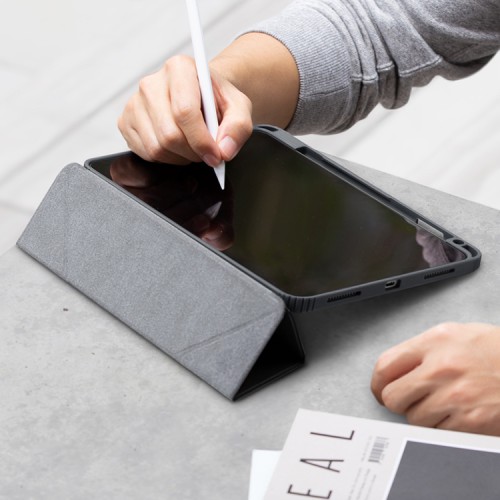 Чехол Uniq Moven для iPad 11"(2025) /10.9"(2022) с отсеком для стилуса, серый
