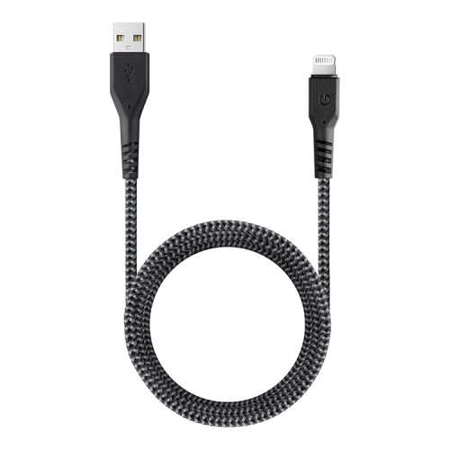 Кабель EnergEA FibraTough USB-A/Lightning MFi C89 (1.5 м), черный