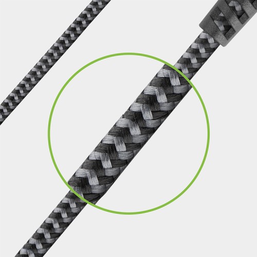 Кабель EnergEA FibraTough USB-A/Lightning MFi C89 (1.5 м), черный