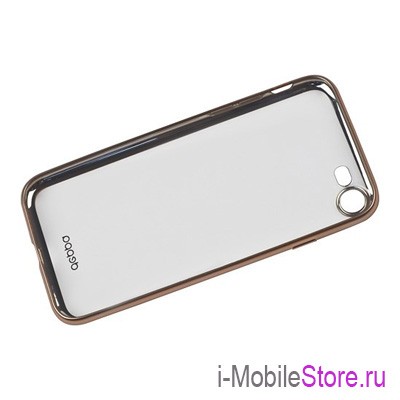 Чехол Deppa Gel Plus матовый для iPhone 7/8, золотая рамка