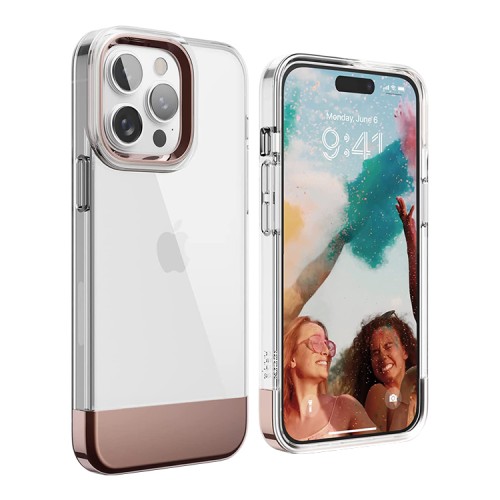 Чехол Elago GLIDE для iPhone 14 Pro, Clear/Rose Gold