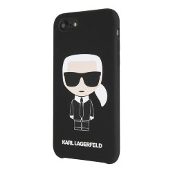 Чехол Karl Lagerfeld Liquid silicone Iconic Karl для iPhone 7/8/SE 2020, черный