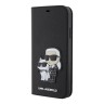 Чехол Lagerfeld PU Saffiano NFT Karl & Choupette Booktype для iPhone 11/XR, черный
