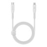 EnergEA Кабель FLOW USB-C to Lightning MFI C94 PD60W 3A Nanoweave Magnetic tie White (1.5 метра)