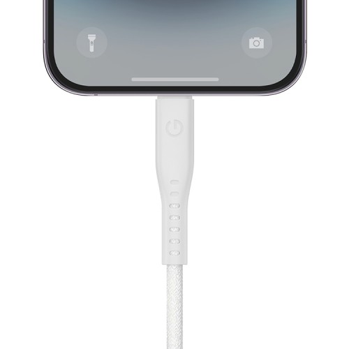 EnergEA Кабель FLOW USB-C to Lightning MFI C94 PD60W 3A Nanoweave Magnetic tie White (1.5 метра)