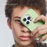 Elago для iPhone 15 Pro Max чехол Soft silicone (Liquid) Pastel Green