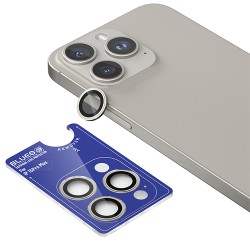 BlueO стекло для iPhone 15 Pro Max, Camera Lens SAPPHIRE metal armored 3 шт. Natural Titan (+instal)
